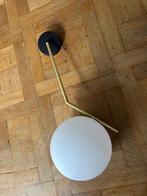 Bol hang lamp rond, wit met goud, Huis en Inrichting, Ophalen, Zo goed als nieuw, Glas, 75 cm of meer