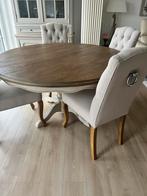 Massief houten eettafel landelijk, Ophalen, Zo goed als nieuw