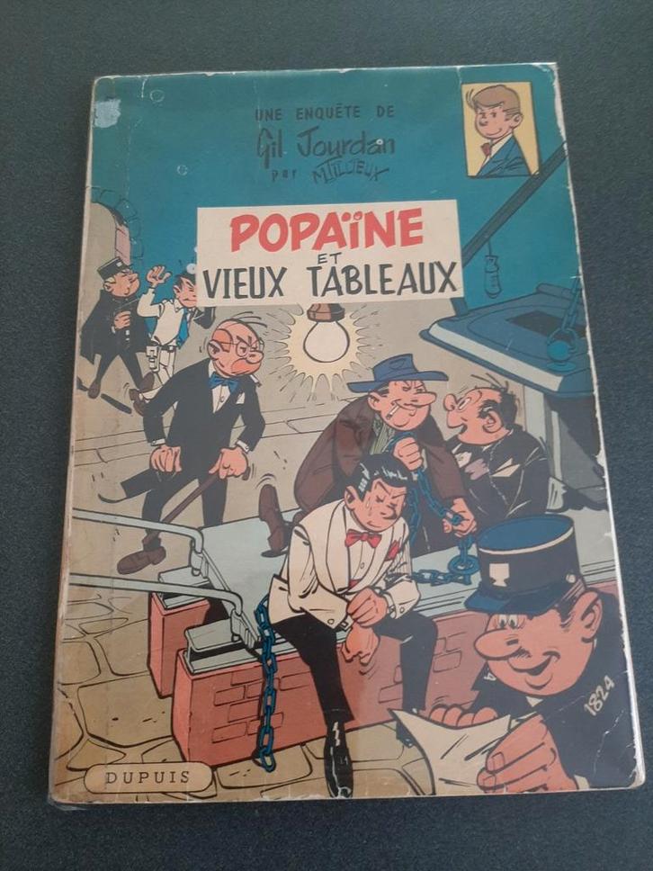 Gil Jourdan: Popaine et vieux tableaux EO 1959, Boeken, Stripverhalen, Gelezen, Ophalen of Verzenden