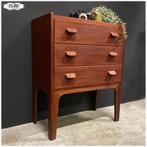 Teak houten ladekastje van Poul M. Volther, Denemarken 60's, Ophalen, Gebruikt, Teakhout, 50 tot 100 cm