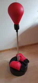 Boksbal met bokshandschoenen, Sport en Fitness, Ophalen, Zo goed als nieuw, Boksbal