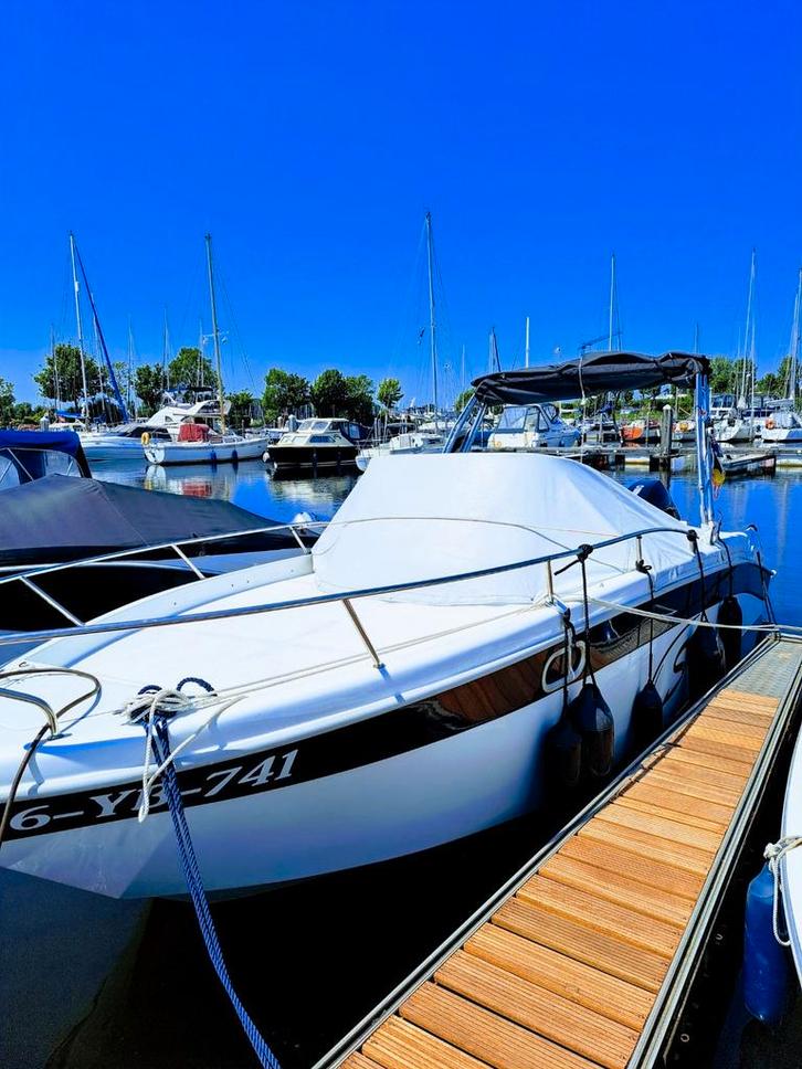 Saver750WA met mercury 250pk, Watersport en Boten, Motorboten en Motorjachten, Zo goed als nieuw, Polyester, 6 tot 9 meter, Benzine