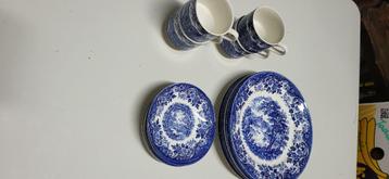 Servies 4 personen Engelse stijl Blauw beschikbaar voor biedingen