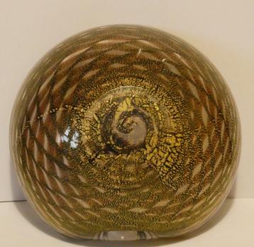 Prachtige MURANO Bowl met bladgoud beschikbaar voor biedingen