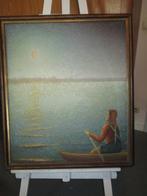 Peinture « Rameur avec coucher de soleil », Enlèvement ou Envoi