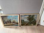 2 originele Henner Knauf schilderijen GESIGNEERD, Antiek en Kunst, Ophalen