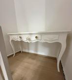 Hal tafel Wit, Ophalen, Eikenhout, Zo goed als nieuw, Sierlijk hal tafel
