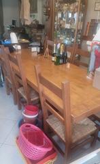 Eettafel van massief eikenhout, Ophalen