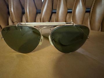 Vintage B&L Ray-Ban Aviator Outdoorsman 58mm zonnebril O12, Enlèvement ou Envoi, Utilisé, Lunettes de soleil, Ray-Ban