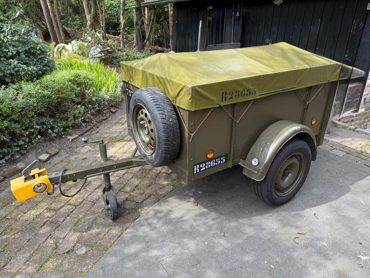 Oude gerestaureerde Leger Aanhanger - Hoger model, Auto diversen, Aanhangers en Bagagewagens, Zo goed als nieuw, Ophalen