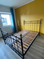 Lit 140 x 200cm et sommiers, Maison & Meubles, Chambre à coucher | Lits, 140 cm, Enlèvement, Utilisé, Deux personnes