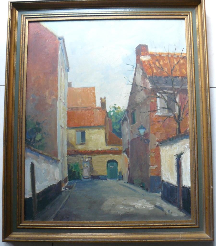 SCHELLEMANS ALBERT   "Martinushoek te Lier", Antiquités & Art, Art | Peinture | Classique, Enlèvement ou Envoi