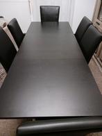 Eettafel zwart, Ophalen, Gebruikt, 6 tot 8 stoelen