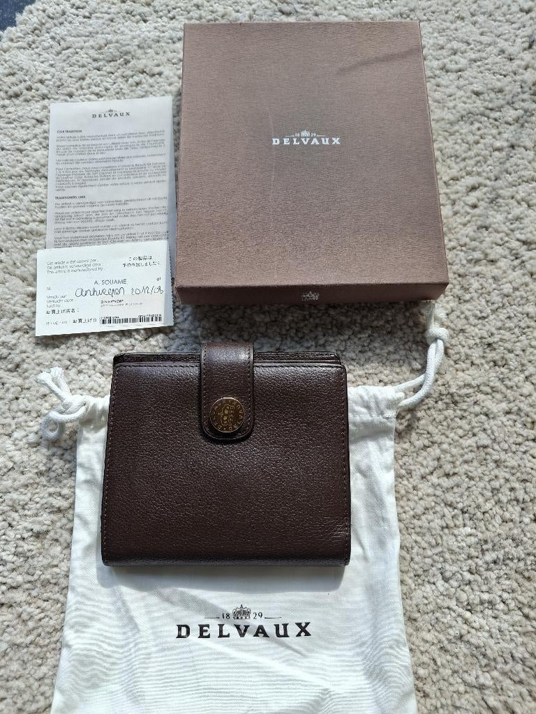 Portefeuille Delvaux in nieuwstaat, Ophalen of Verzenden, Nieuw, Bruin, Overige typen