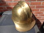 Oude brandweerhelm uit messing , mooi bewaard, Verzamelen, Ophalen of Verzenden, Overige soorten, Helm of Baret