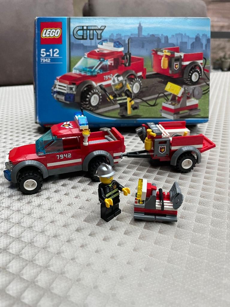 Lego brandweerwagen nr 7942, Ophalen, Lego