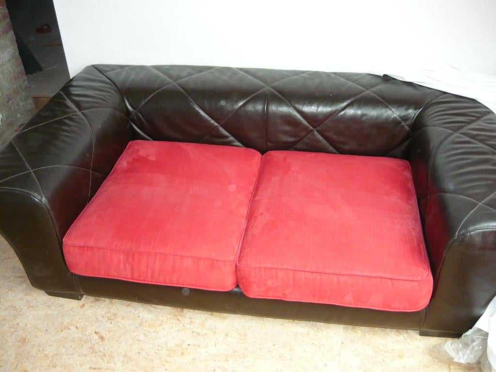 salon,divant, Maison & Meubles, Canapés | Coins salons complets, Utilisé, Cuir, Enlèvement