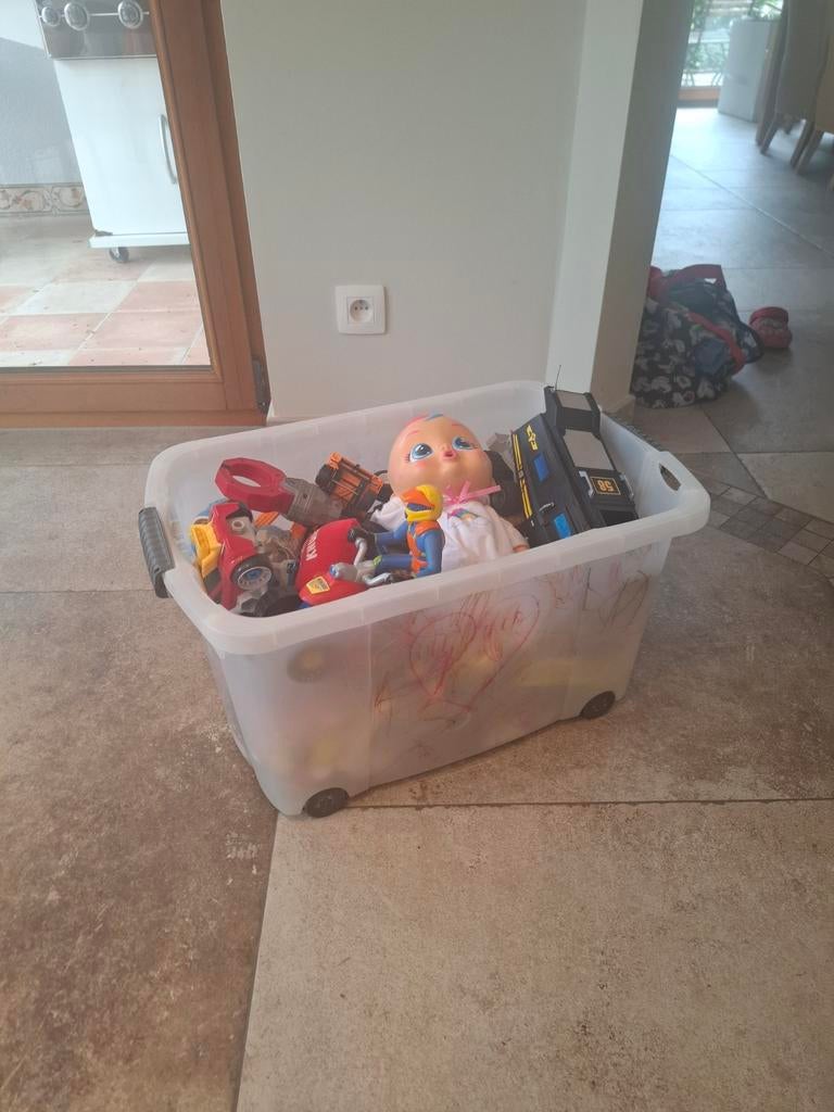Doos met allerlei klein speelgoed . Gratis af te halen, Ophalen