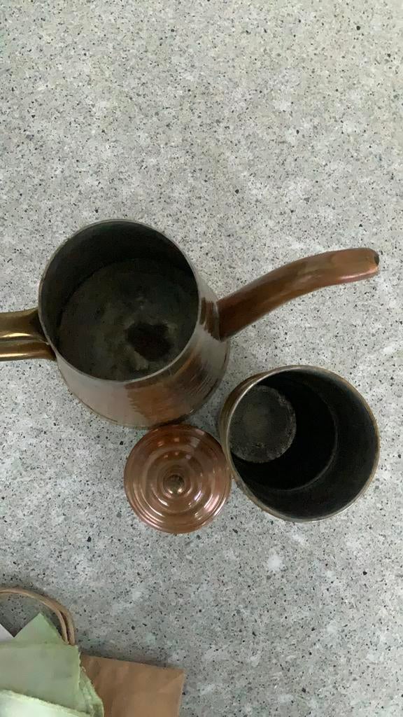 Cafetière vintage avec filtre, Enlèvement, Cuivre