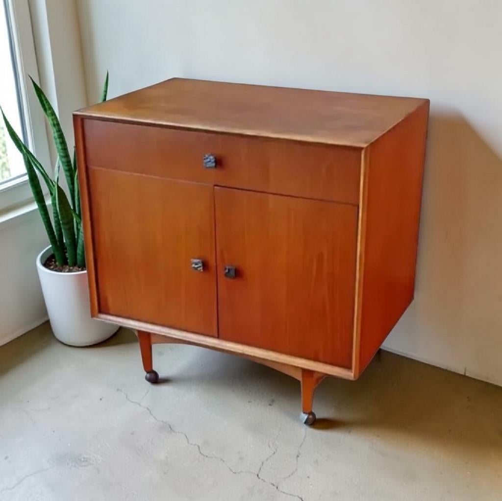 Vintage dressoirkast Oswald Vermaercke V-form 1960's, Ophalen