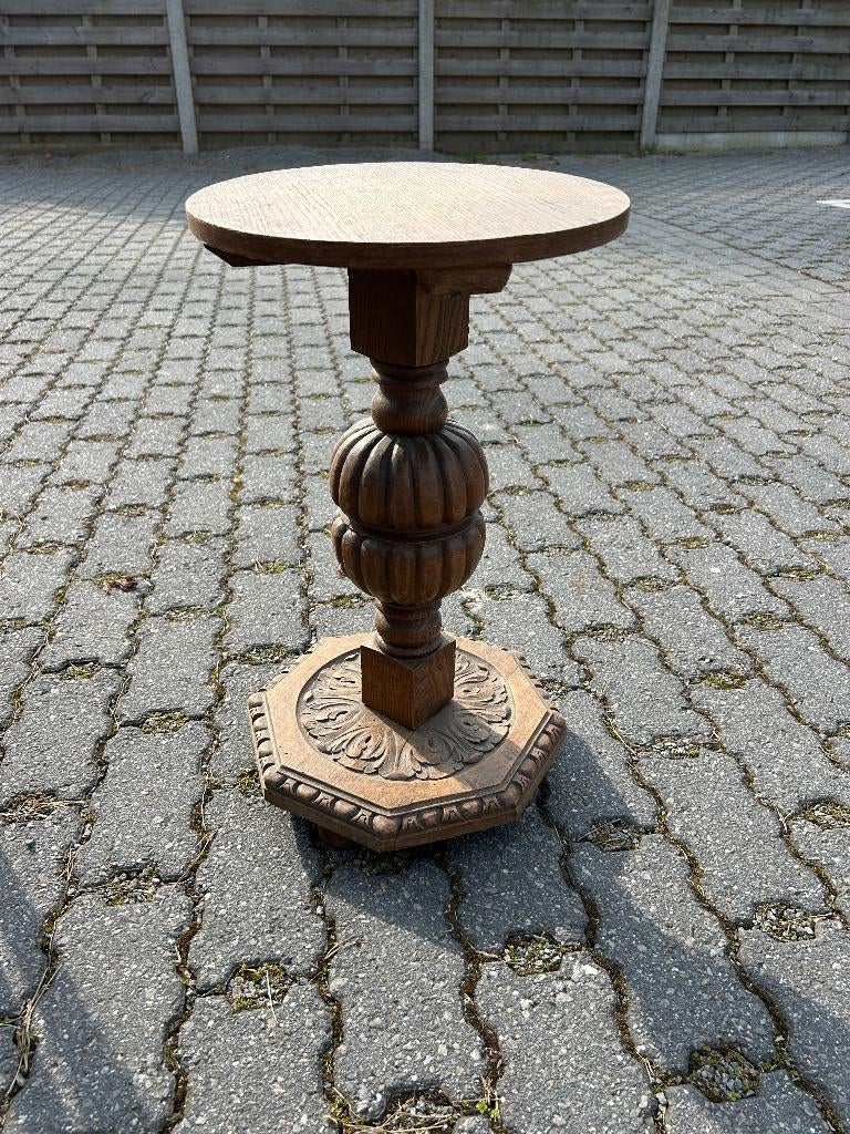 Bijzettafeltje, Ophalen, Rond, Hout, 45 tot 60 cm