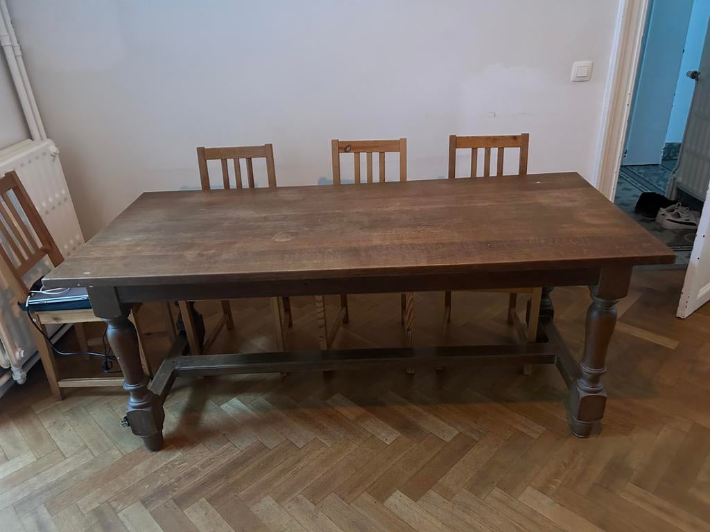 Table en chêne 8 personnes & rallonges, Enlèvement