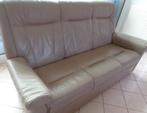 Canapé beige 3 places., Enlèvement, Utilisé, Trois personnes, Banc droit