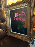 Schilderij bloemen ( j.wouters), brocante kader, Ophalen