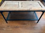 Metalen salontafel met houten blad, Ophalen, Minder dan 50 cm, 50 tot 100 cm, 50 tot 75 cm