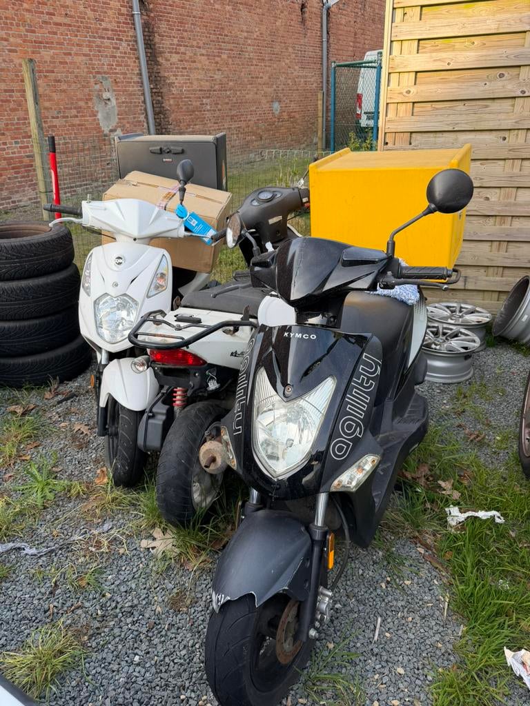 3 bezorgscooters, defect, Fietsen en Brommers, Scooters | Kymco, Ophalen, Gebruikt, Klasse A (25 km/u), 49 cc