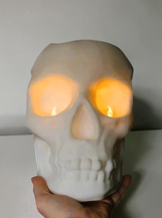 photophore en forme de crâne, Moins de 25 cm, Enlèvement ou Envoi, Comme neuf, Synthétique