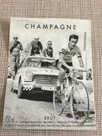 Étiquette champagne Tom Simpson cycliste, +Mont Ventoux 1967, Envoi, Image pieuse