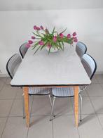 Formica tafel hout met 4 stoelen, Antiek en Kunst, Ophalen