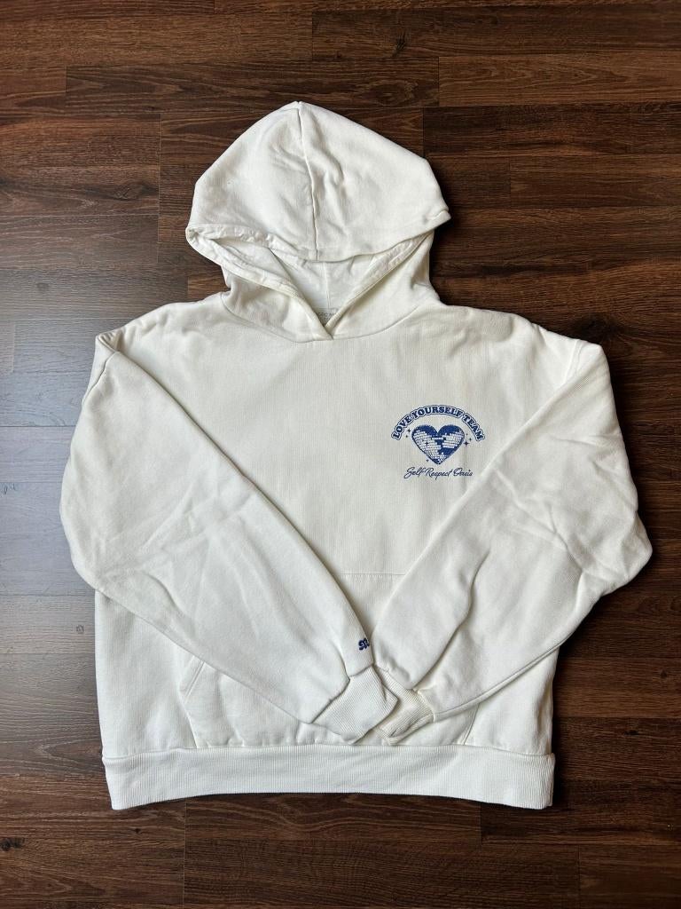 hoodie Pull&bear wit, Kleding | Dames, Truien en Vesten, Wit, Ophalen of Verzenden, Gedragen, Maat 36 (S)