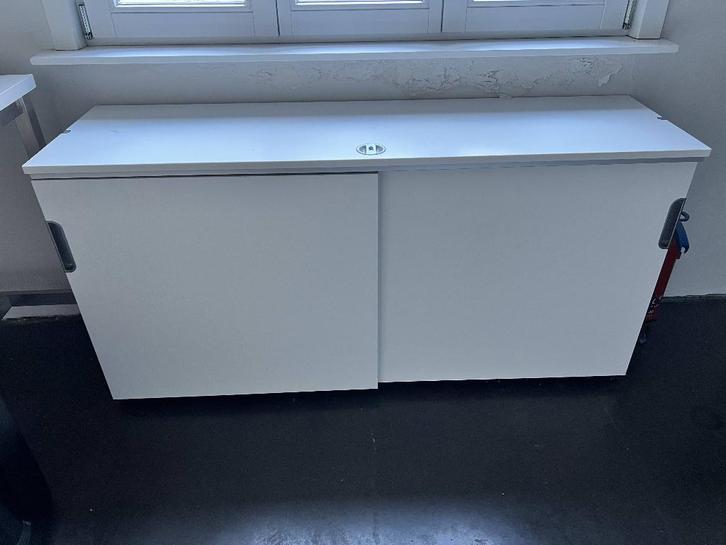 Kast met schuifdeuren, wit, 160x80 cm, Huis en Inrichting, Kasten | Roldeurkasten en Archiefkasten, Gebruikt, Minder dan 100 cm