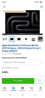 Apple macbook pro m5 16 pouces neuf sous scellé, Informatique & Logiciels, Enlèvement ou Envoi