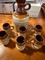 Cruche et 6 verres en gres., Enlèvement, Comme neuf, Verres et Verres à shot