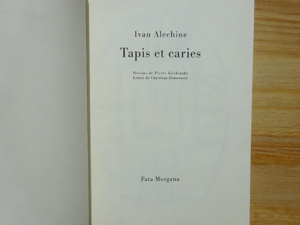 Alechinsky, 2006, Tapis et Caries, Ivan Alechine,, Ophalen of Verzenden, Zo goed als nieuw, Ivan Alechine, Schilder- en Tekenkunst