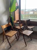 Vintage webbing klapstoelen hout, Enlèvement, Bois