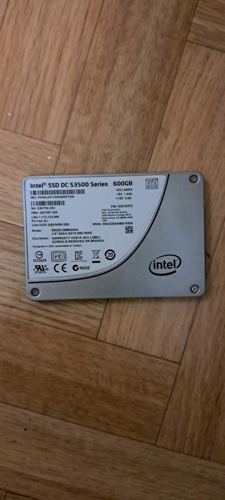 Intel DC S3500 SSD – 600GB, Ophalen of Verzenden, SATA, SSD