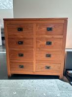 Teakhouten laden kast (8 schuifjes), Huis en Inrichting, Ophalen, 5 laden of meer, Teakhout, 50 tot 100 cm