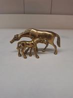 Decoratie 2 koperen paarden, Antiek en Kunst, Ophalen of Verzenden, Koper