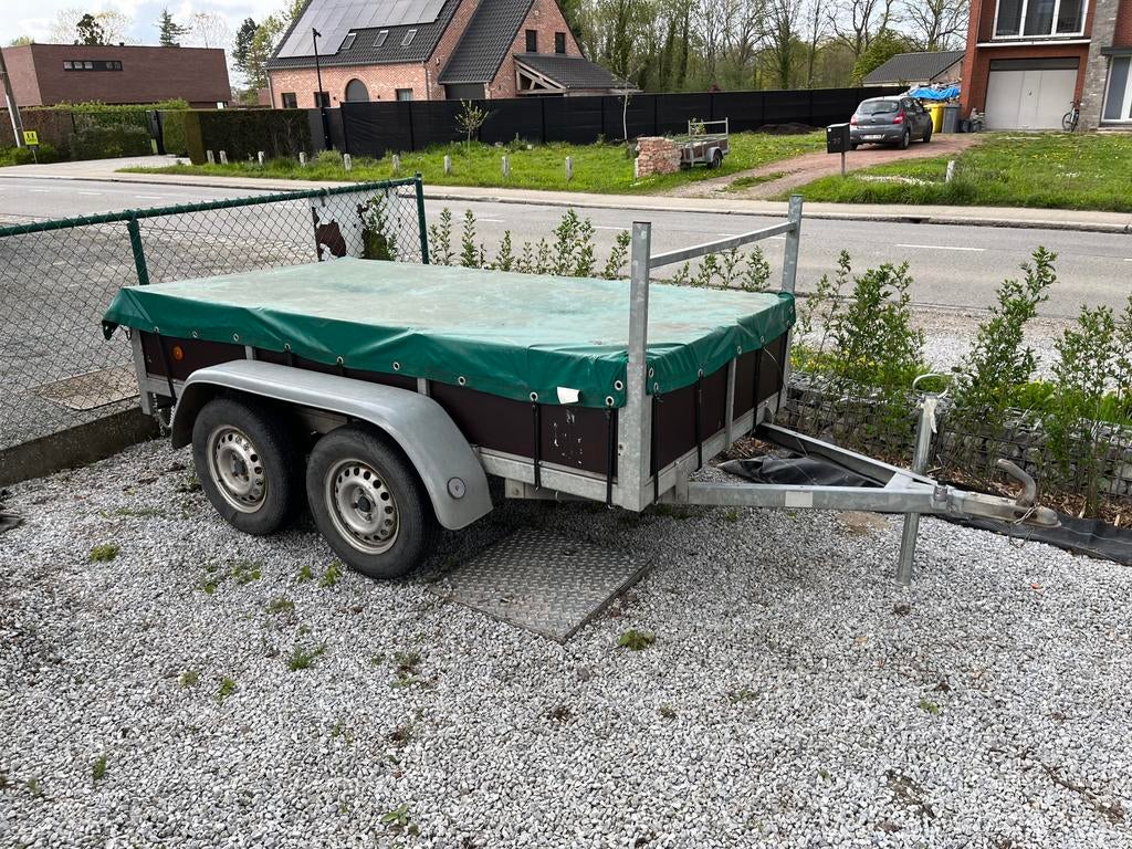Aanhangwagen dubbelasser MTM 750kg, Ophalen, Zo goed als nieuw
