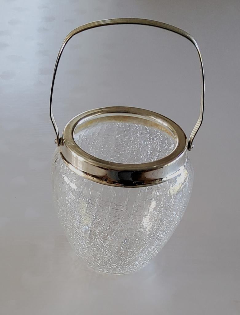 Vintage ijsemmer in craquelé glas, Antiek en Kunst, Ophalen