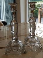 VAL SAINT LAMBERT ANTIEKE KANDELAARS, Ophalen of Verzenden