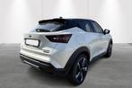 Nissan Juke 1.6 Hybrid 145 N-Design Apple Carplay, achteruit, Auto's, Nissan, Stof, Gebruikt, 1600 cc, Wit