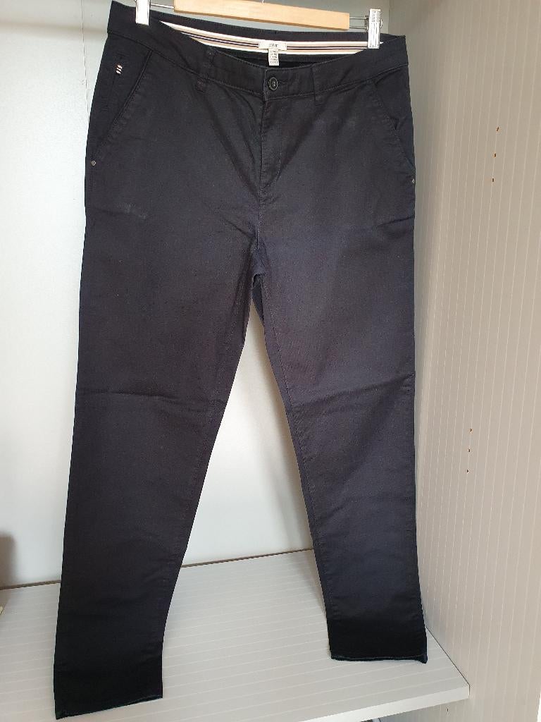 Pantalon en coton, Maat 38/40 (M), Verzenden, Zwart, Zo goed als nieuw