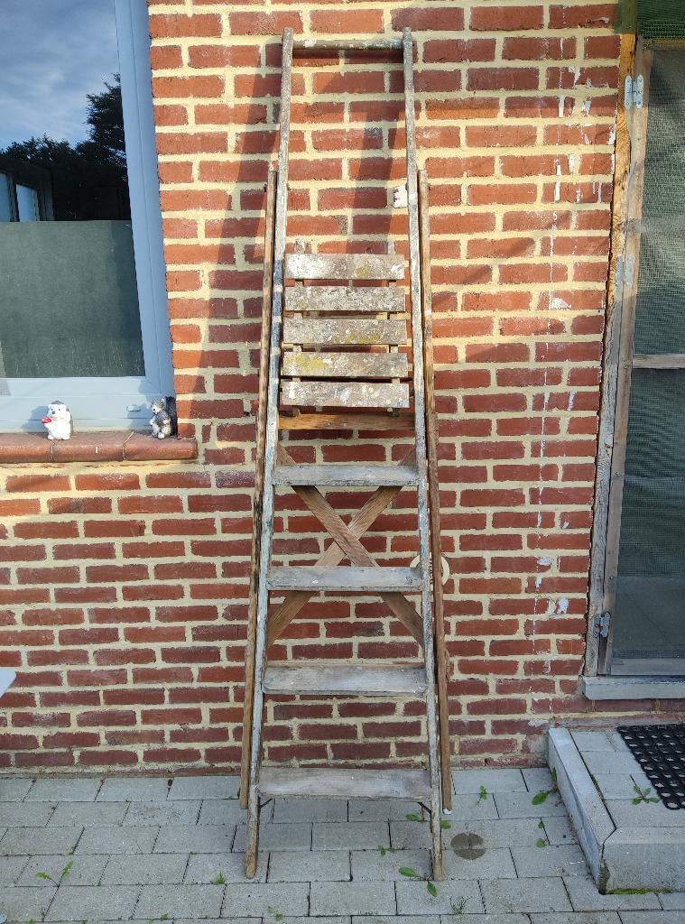 Échelle, Doe-het-zelf en Bouw, Ladders en Trappen, Gebruikt, Ladder, Minder dan 2 meter, Opvouwbaar of Inschuifbaar, Ophalen