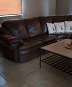 Lederen salon Dorelaan, Huis en Inrichting, Ophalen, Gebruikt, Leer, Landelijk