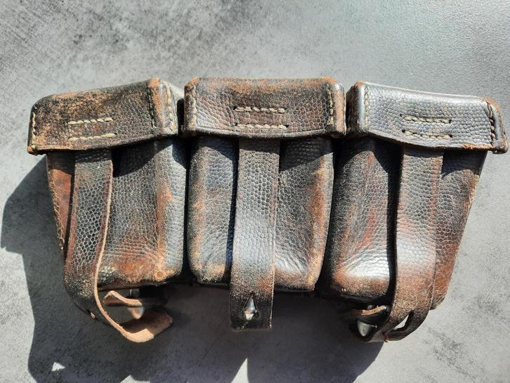 K98 patronen kogel tas leder tankjager Panzer eenheid Duits, Collections, Objets militaires | Seconde Guerre mondiale, Armée de terre